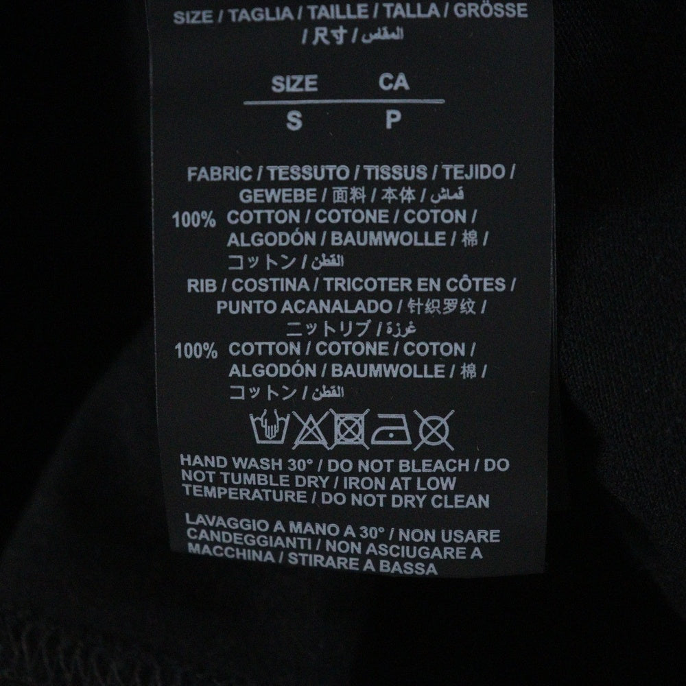 Palm Angels(パームエンジェルス) CLASSIC LOGO OVER TEE ネックロゴプリント クルーネック 半袖Tシャツ カットソー ブラック PMAA002E20JER001