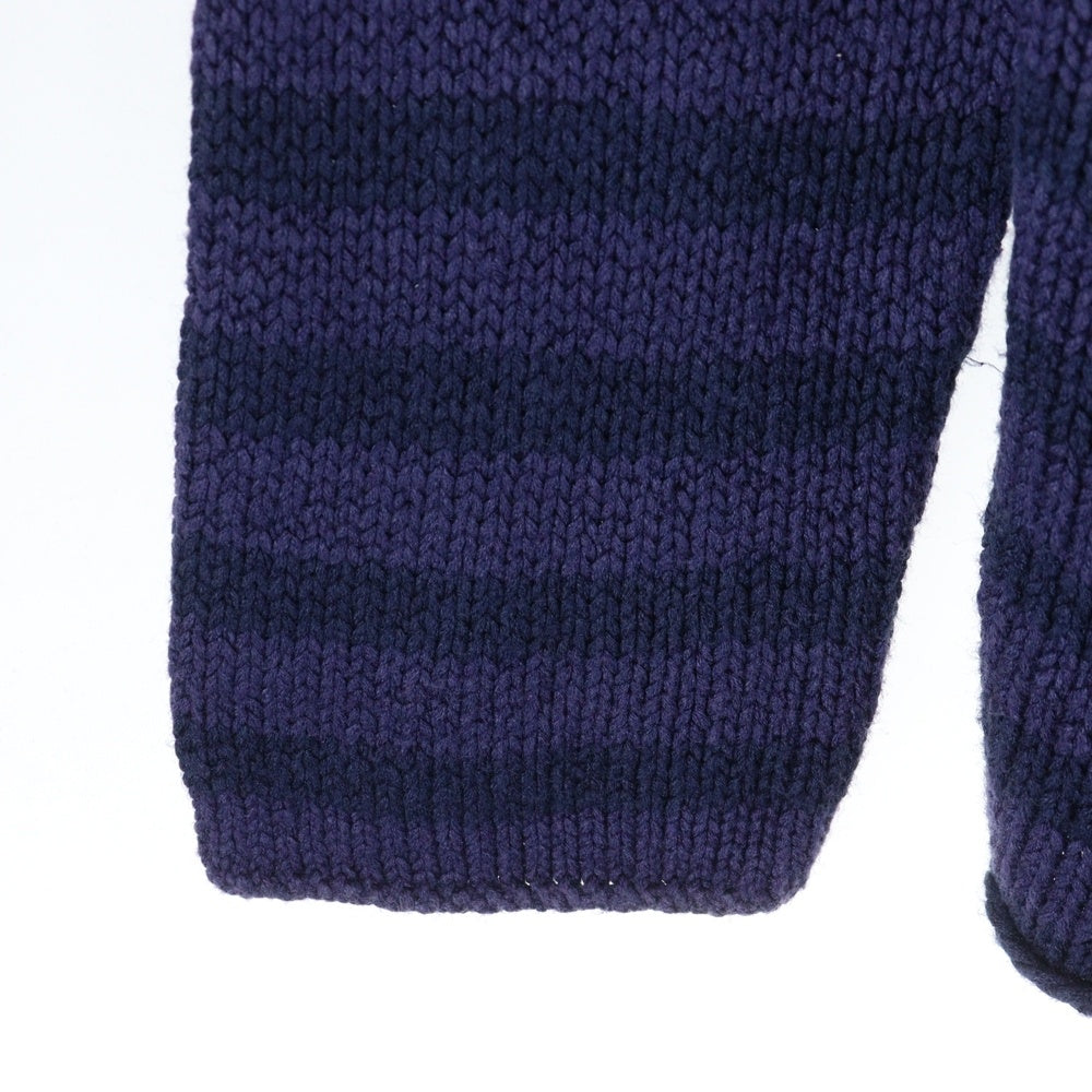 HERMES(エルメス) マルジェラ期 フロントポケット付 ニット パープル/ブラック