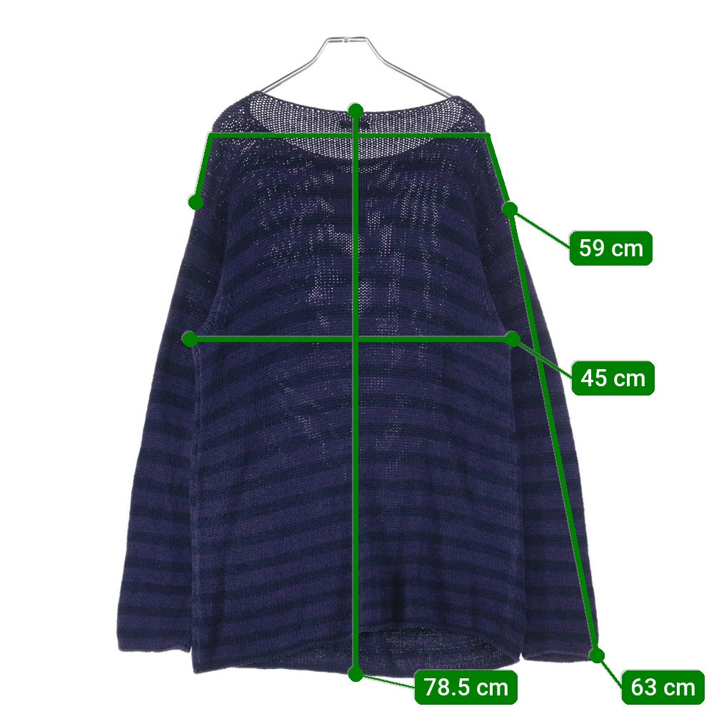 HERMES(エルメス) マルジェラ期 フロントポケット付 ニット パープル/ブラック