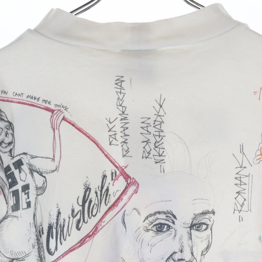 SAINT MICHAEL(セントマイケル) 24SS × BORN RAISED BR LS TEE LA WHITE ボーンアンドレイズド マルチデザイン 長袖シャツ ホワイト