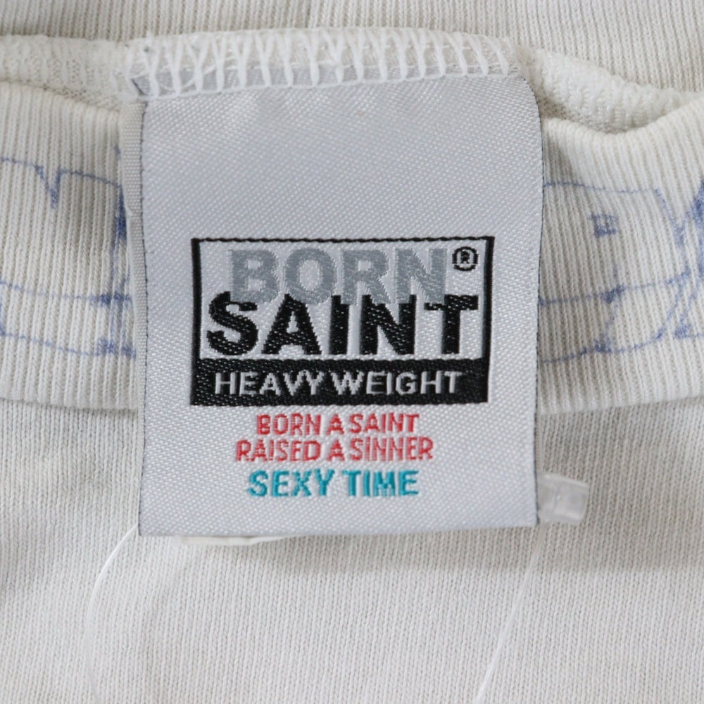 SAINT MICHAEL(セントマイケル) 24SS × BORN RAISED BR LS TEE LA WHITE ボーンアンドレイズド マルチデザイン 長袖シャツ ホワイト