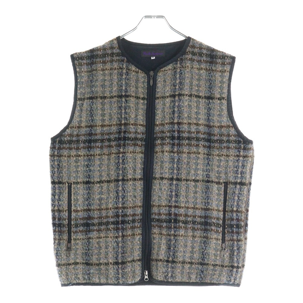 Needles(ニードルス) W.U. Piping Vest ジップアップ ツイード ウール