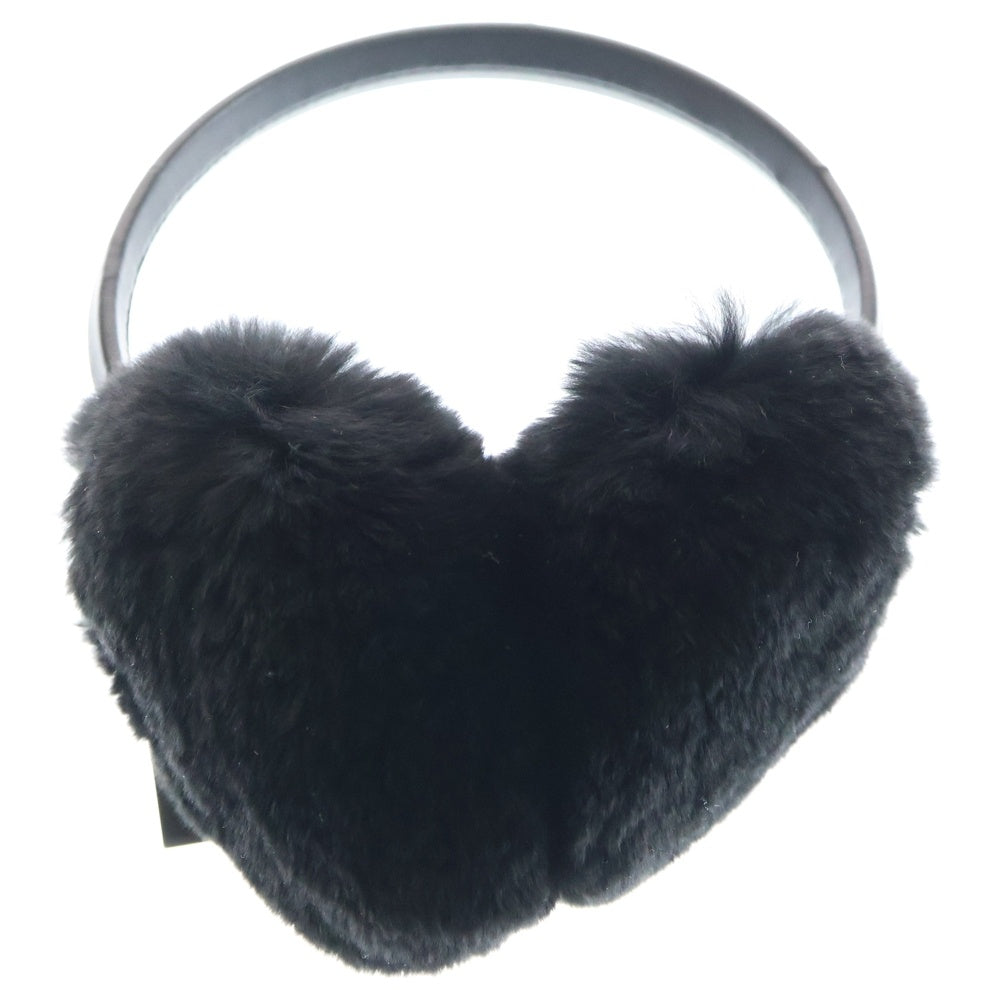 YVES SALOMON HOMME(イヴサロモンオム) ファー付き イヤーマフ 耳当て ブラック 8WAA819XXREXX