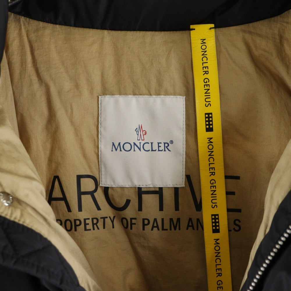 MONCLER(モンクレール) 21AW×Palm Angels PANAMINT GIUBBOTTO パームエンジェルス バックツリー ジップアップ ダウンジャケット ブラック G209L1A00013