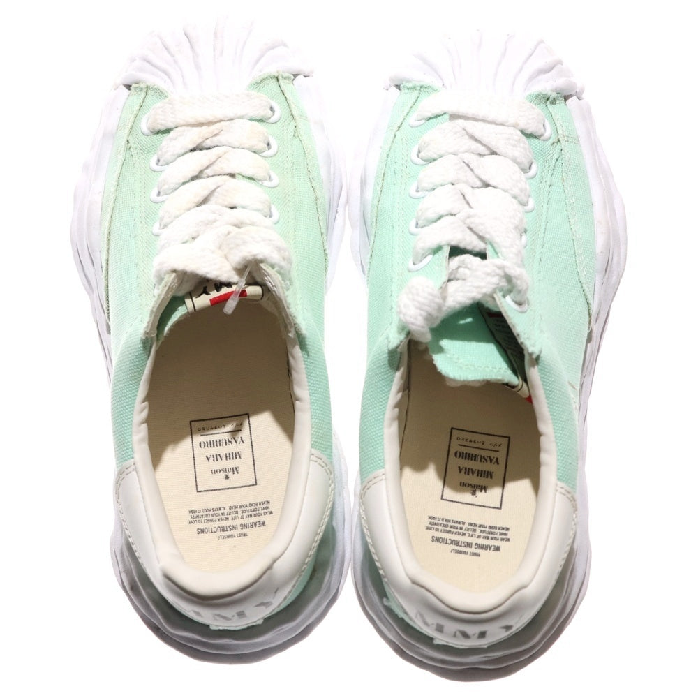 MIHARA YASUHIRO(ミハラヤスヒロ) BLAKEY OG SOLE CANVAS LOW-TOP SNEAKER ブレイキー OGソール キャンバス ローカットスニーカー ミントグリーン A08FW735