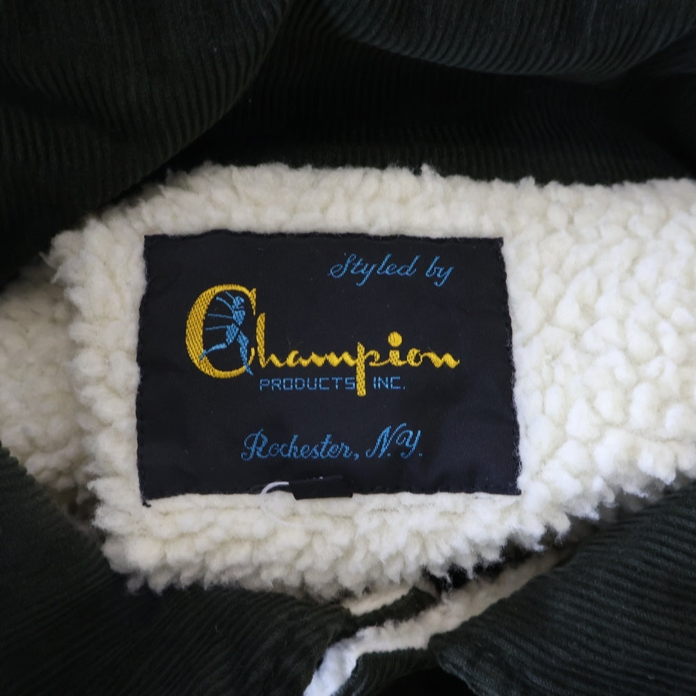 CHAMPION(チャンピオン) 裏地ボア フロントボタン コーデュロイジャケット カーキ C3-Q612