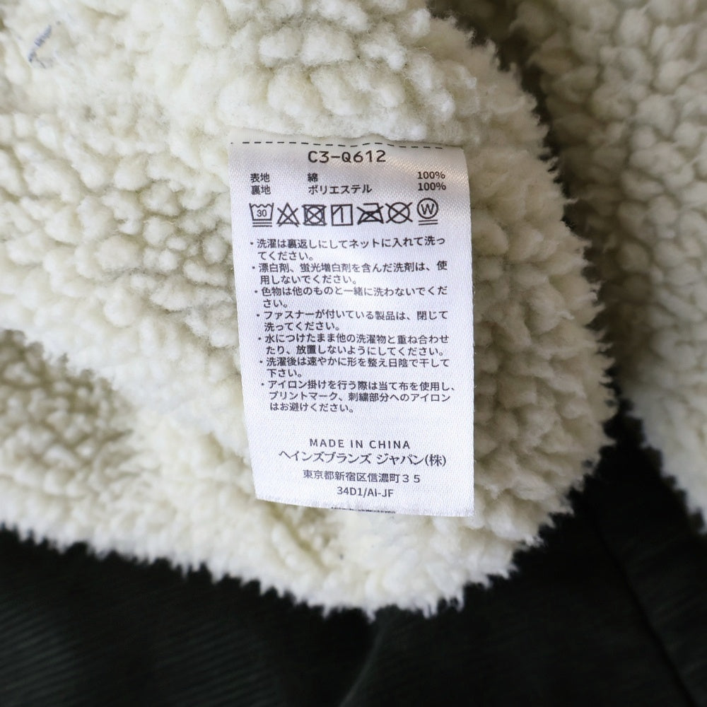 CHAMPION(チャンピオン) 裏地ボア フロントボタン コーデュロイジャケット カーキ C3-Q612