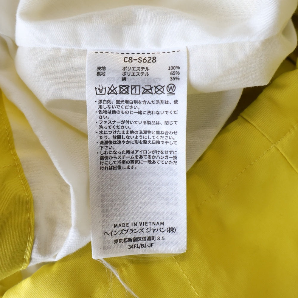 CHAMPION(チャンピオン) フロントボタン ロゴ刺繍 コーチジャケット イエロー C8-S628