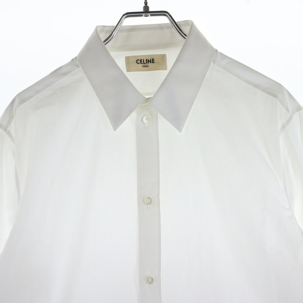 CELINE(セリーヌ) COTTON POPLIN SKINNY SHIRT コットン ポプリン 長袖シャツ ロングスリーブ ホワイト 2C069091F