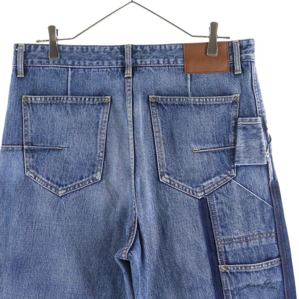 Christian Dior(クリスチャンディオール) HANDWRITTEN ボタンフライ カーペンターデニムパンツ 493D183AY552 インディゴ