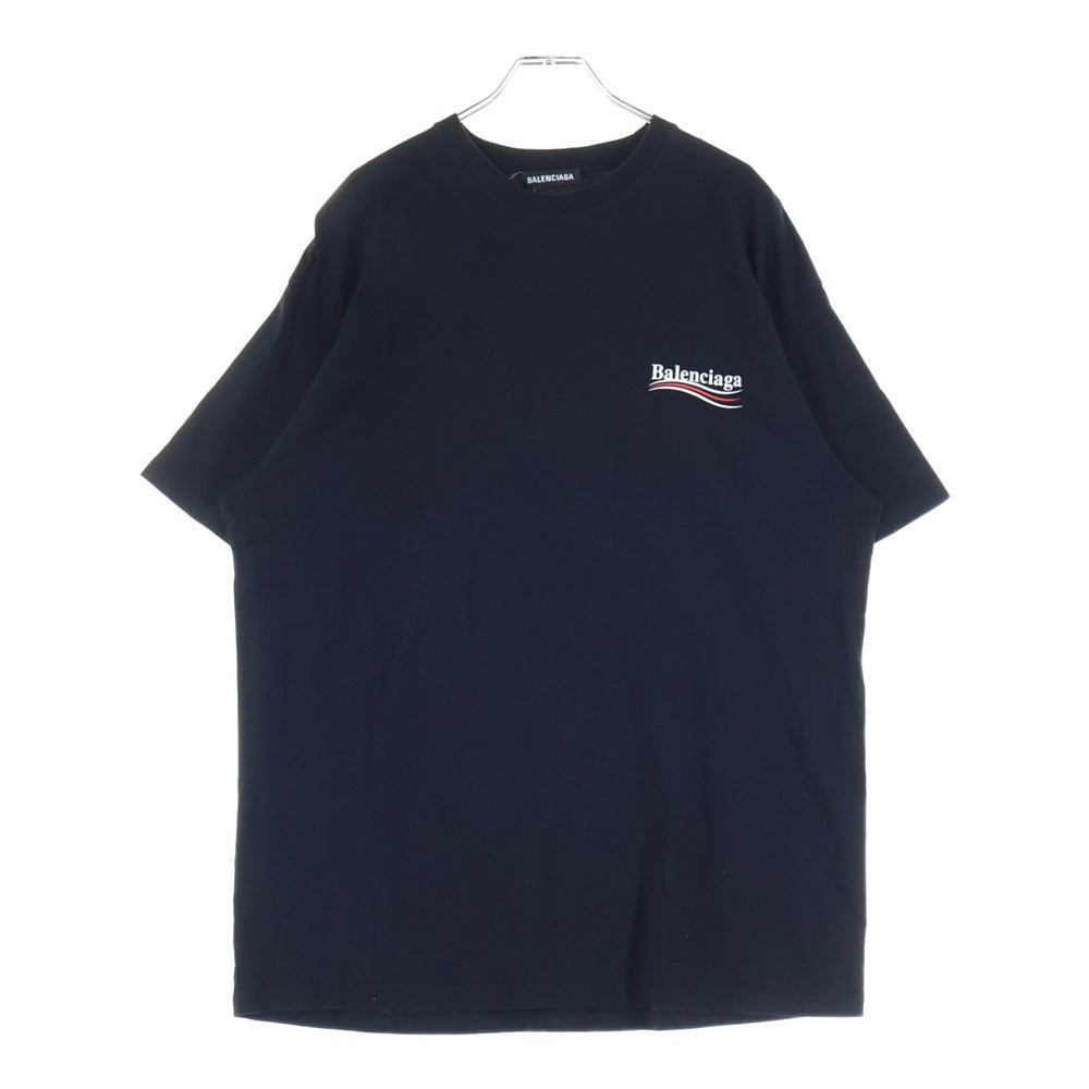 BALENCIAGA(バレンシアガ) Campaign T-Shirt キャンペーンロゴ クルーネック 半袖Tシャツ カットソー ブラック 570803 TAV44