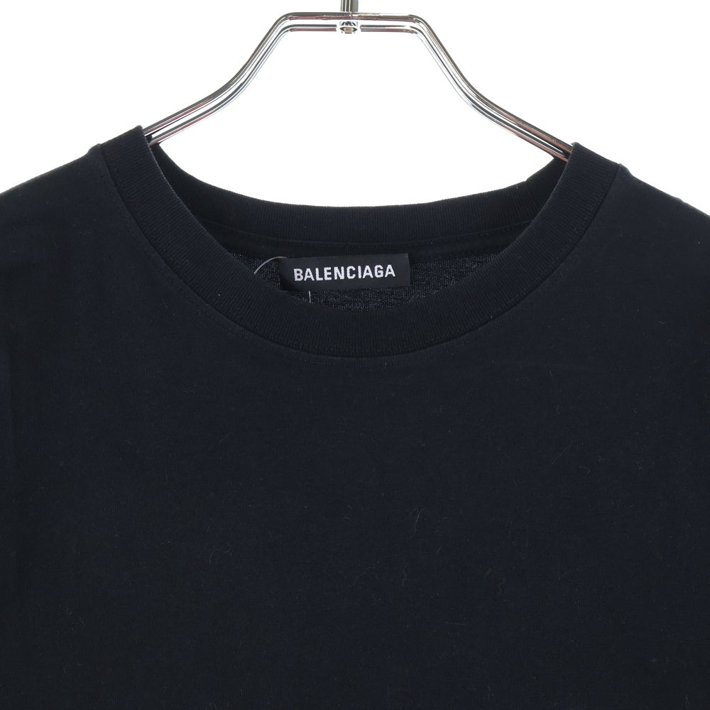 BALENCIAGA(バレンシアガ) Campaign T-Shirt キャンペーンロゴ クルーネック 半袖Tシャツ カットソー ブラック 570803 TAV44