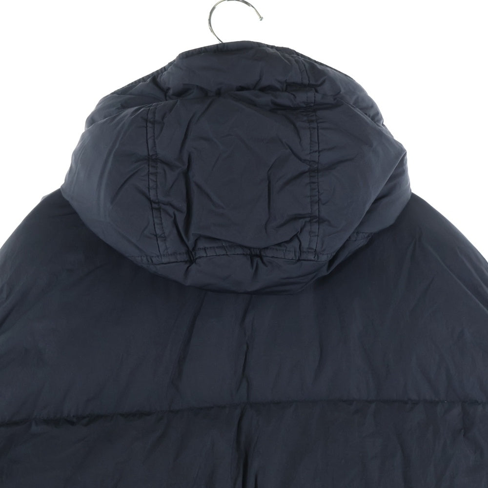 STONE ISLAND(ストーンアイランド) GARMENT DYED CRINKLE REPS NY ロゴワッペン付き ガーメントダイ ロゴワッペン ジップアップ ダウンジャケット ブラック 751540123