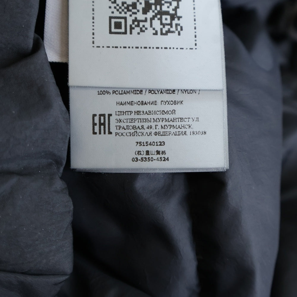 STONE ISLAND(ストーンアイランド) GARMENT DYED CRINKLE REPS NY ロゴワッペン付き ガーメントダイ ロゴワッペン ジップアップ ダウンジャケット ブラック 751540123