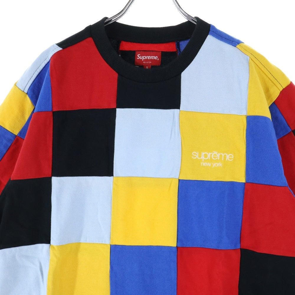 SUPREME(シュプリーム) 18AW Patchwork Pique Tee パッチワーク カラーブロック クルーネック 半袖Tシャツ カットソー マルチカラー