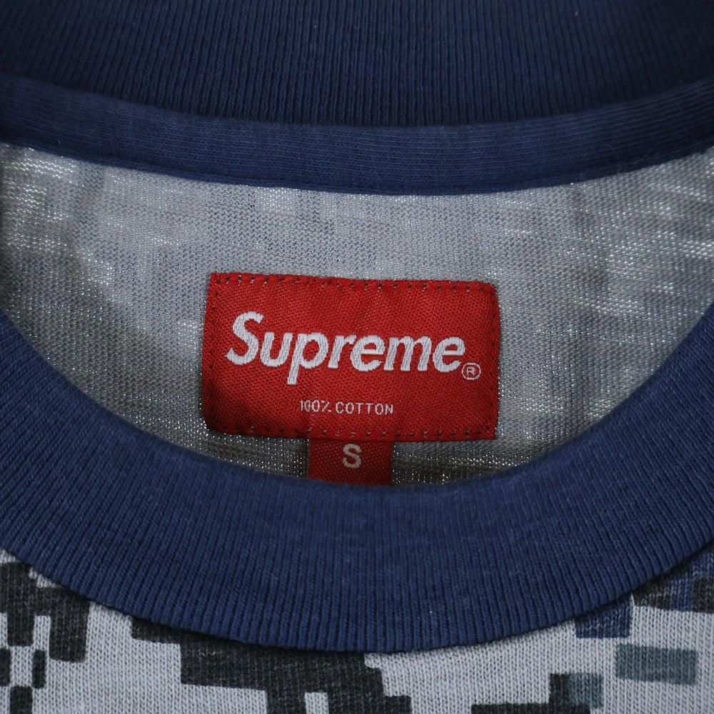 SUPREME(シュプリーム) 17AW Pocket Tee S/S デジタルカモ 1ポケット クルーネック 半袖Tシャツ カットソー ネイビー