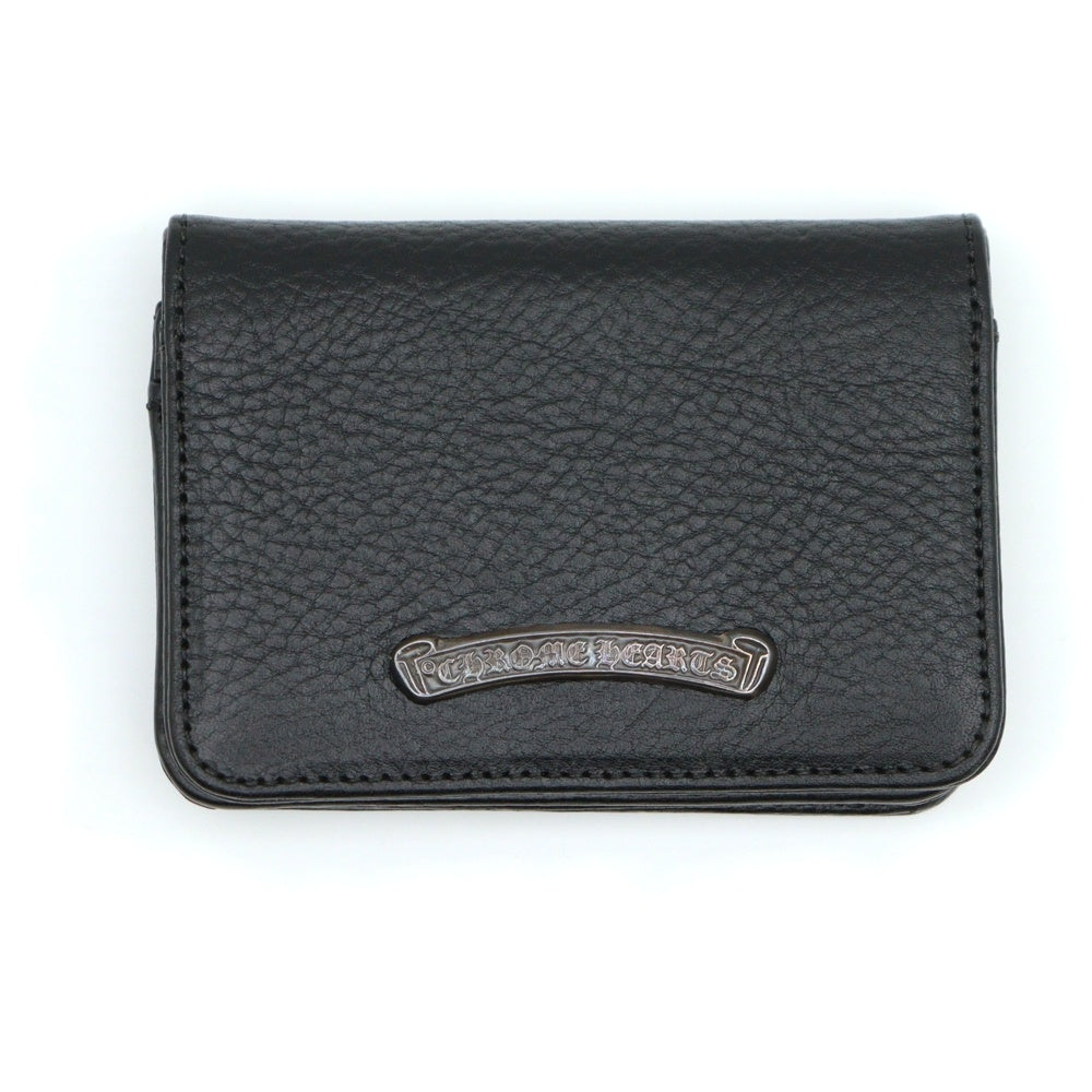 CHROME HEARTS(クロムハーツ) WLT CARD CASE 3PKT スクロールラベル 3ポケット カードケース ブラック
