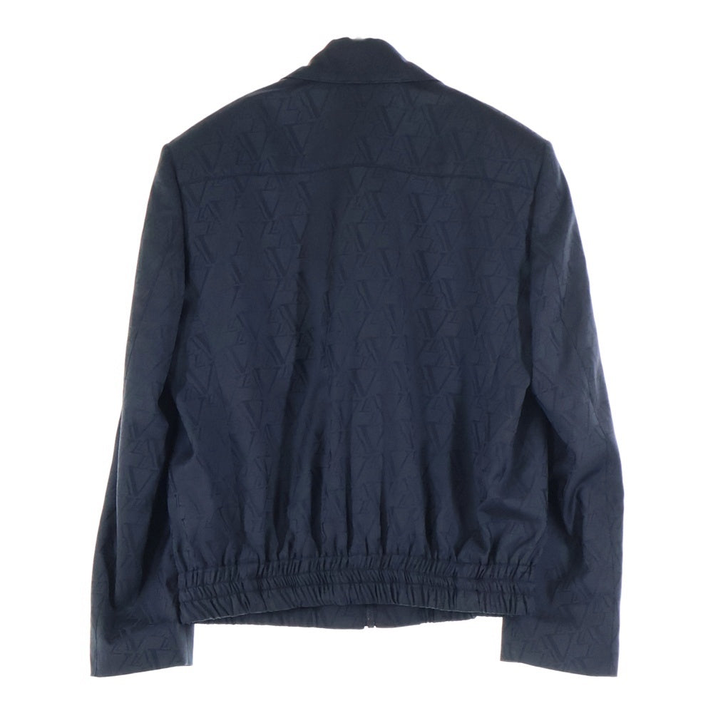 LOUIS VUITTON(ルイヴィトン) 24AW ロゴ総柄 ジップアップ テーラード ウール ブルゾン RM242MF-DLI-HRFB1E ブラック