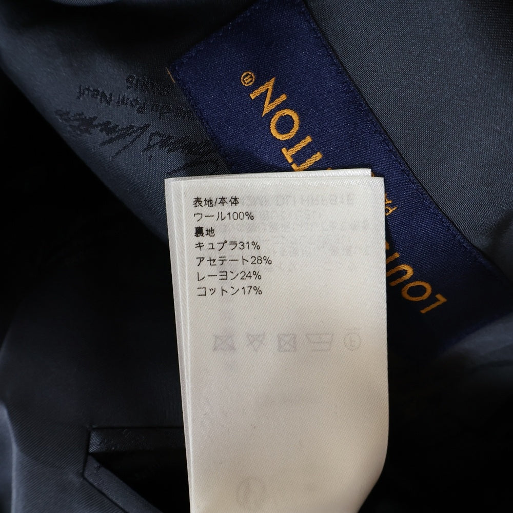 LOUIS VUITTON(ルイヴィトン) 24AW ロゴ総柄 ジップアップ テーラード ウール ブルゾン RM242MF-DLI-HRFB1E ブラック