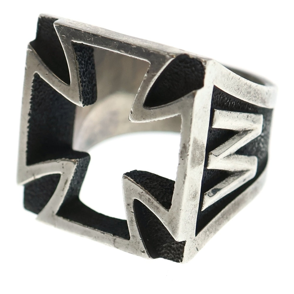 ウィアードクロスモチーフ金属製リング weirdo(ウィアード) IRON CROSS RING アイアンクロス リング シルバー
