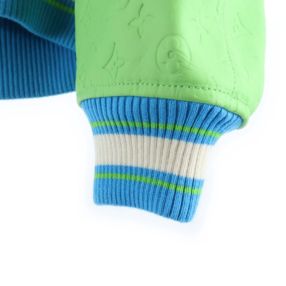 LOUIS VUITTON(ルイヴィトン) 23SS レインボープレイグラウンドバーシティブルゾンスタジャンRM231-YC8-HOL63E ホワイト/ライトブルー