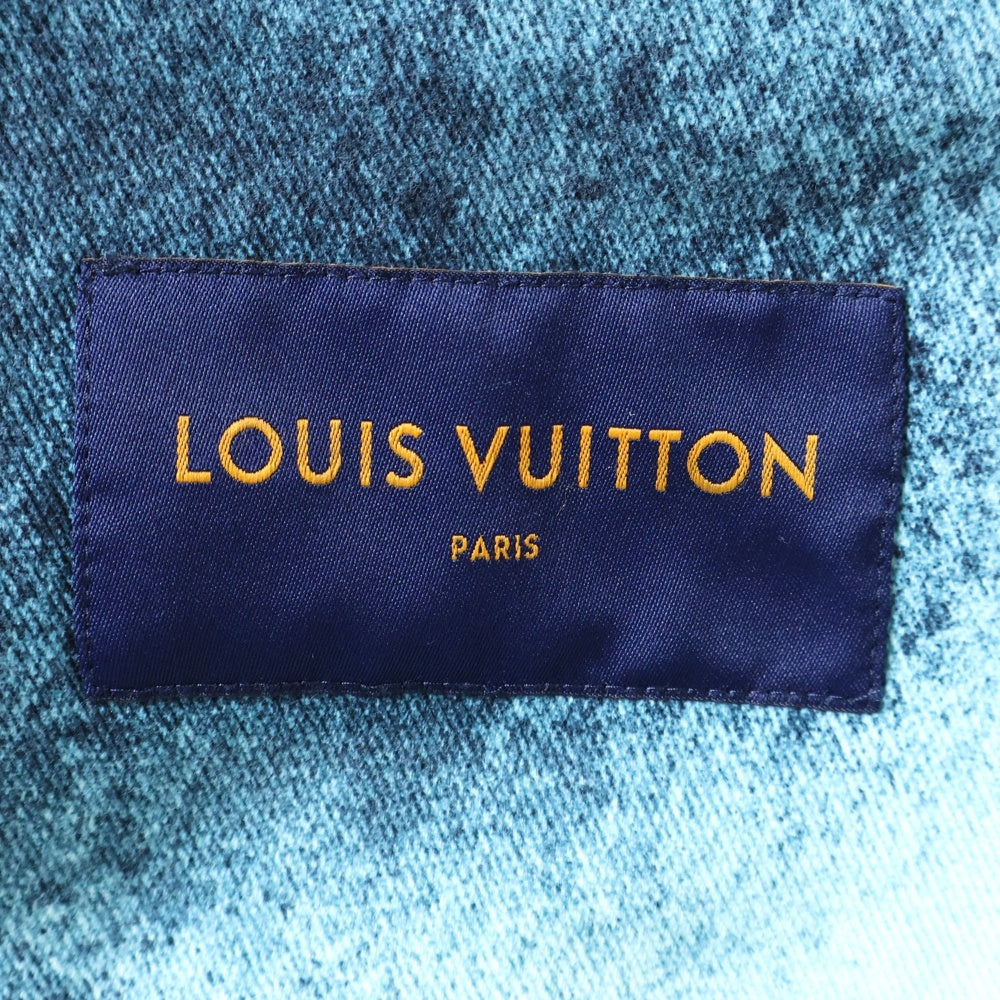 LOUIS VUITTON(ルイヴィトン) 23SS スプレーモノグラムデニムトラッカージャケット RM231M-U14-HOA10W ホワイト/ブルー