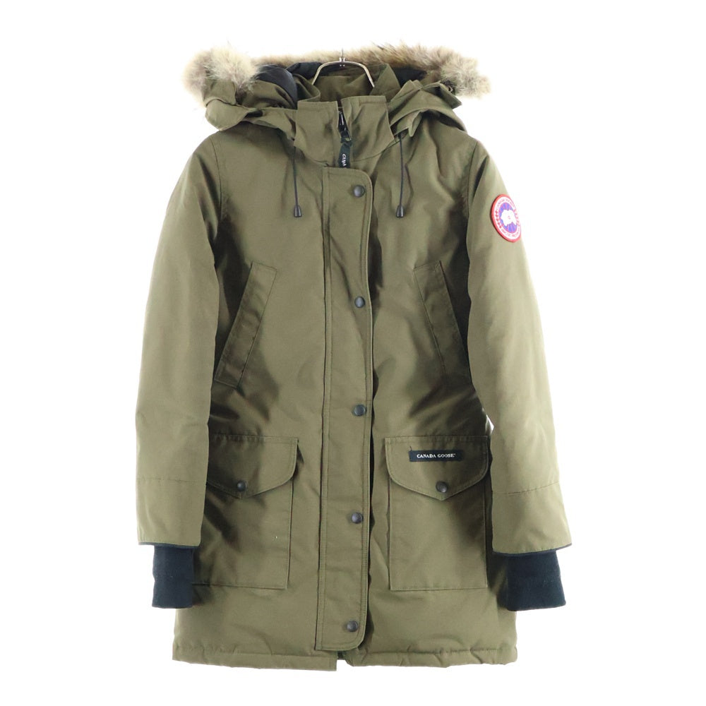 CANADA GOOSE(カナダグース) TRILLIUM PARKA 6660LA トリリウムパーカー ワッペンロゴ ジップアップ フード付きダウンジャケット レディース カーキ