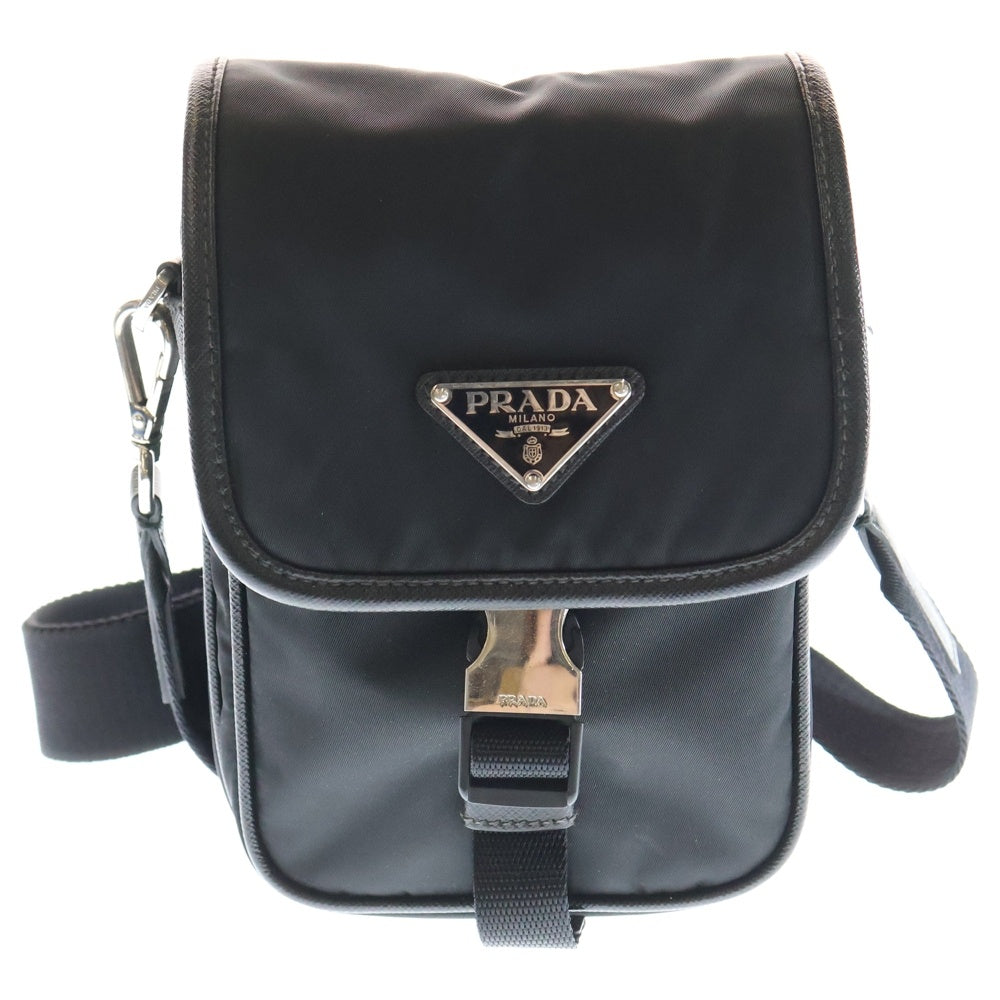PRADA(プラダ) Re-Nylon サフィアーノ クロスボディ ショルダーバッグ 2VD043 ブラック