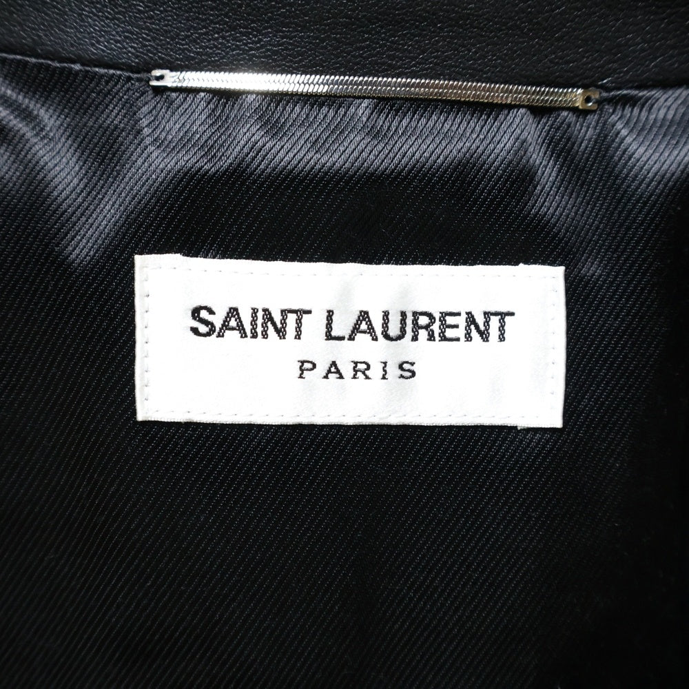 SAINT LAURENT PARIS(サンローランパリ) レザーボンバージャケット 705974 YC2MS ブラック