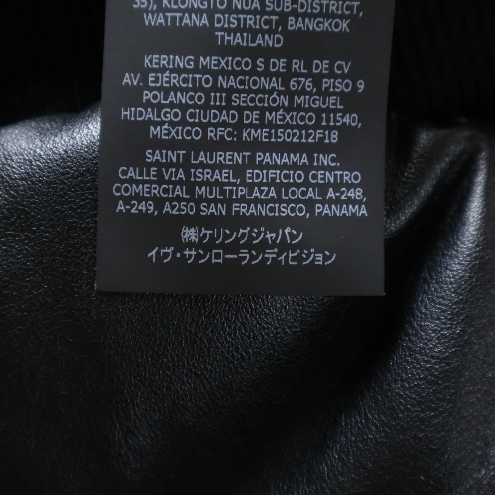 SAINT LAURENT PARIS(サンローランパリ) レザーボンバージャケット 705974 YC2MS ブラック
