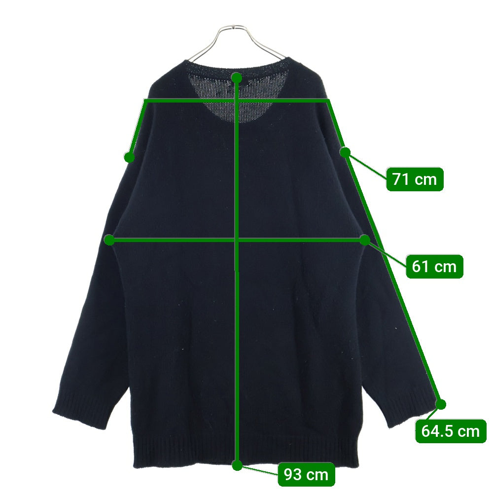 CELINE(セリーヌ) 21SS マウスロゴ刺繍 クルーネック ニットセーター ブラック 2A04L714M