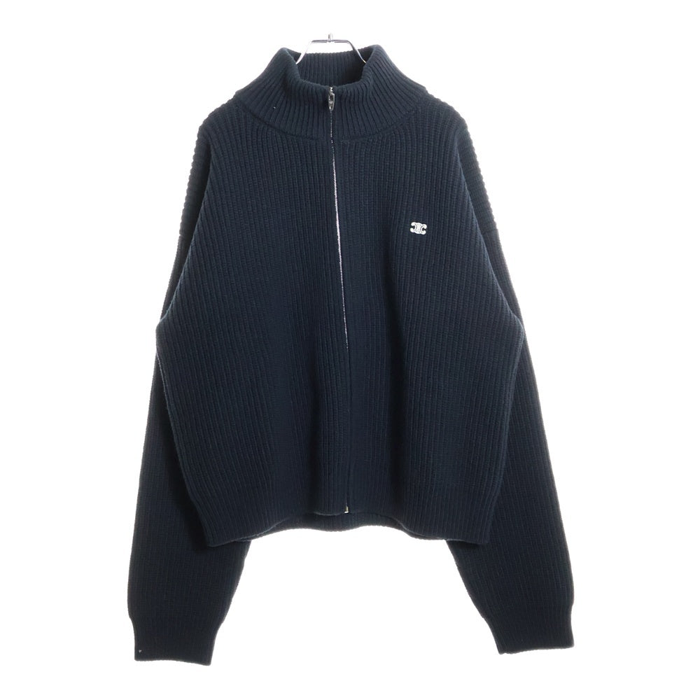 CELINE(セリーヌ) 25SS トリオンフトラッカーセーター ジップアップニットセーター RY09T0ZPV ブラック