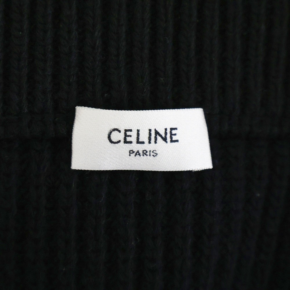 CELINE(セリーヌ) 25SS トリオンフトラッカーセーター ジップアップニットセーター RY09T0ZPV ブラック