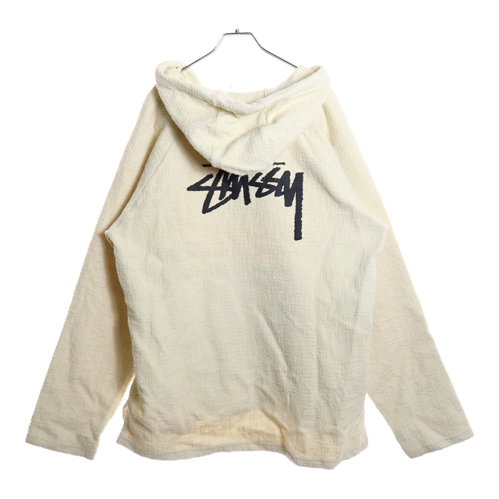 NIKE(ナイキ) 22SS × STUSSY NRG PULLOVER HOODIE DO5306-120 ステューシー ロゴプリント プルオーバーパーカー アイボリー