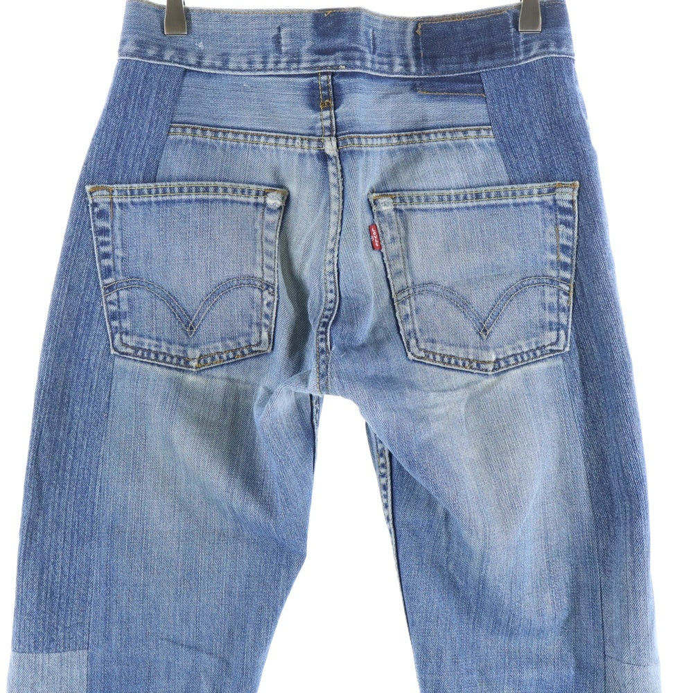 SEEALL(シーオール) RECONSTRUCTED ZIP DENIM 再構築 リメイク ジップフライ デニムパンツ インディゴ SAU01 DE604