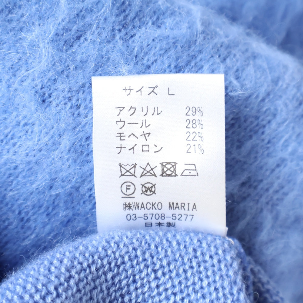 WACKO MARIA(ワコマリア) 23SS MOHAIR CARDIGAN 23SS-WMK-KN06 モヘヤカーディガン ブルー