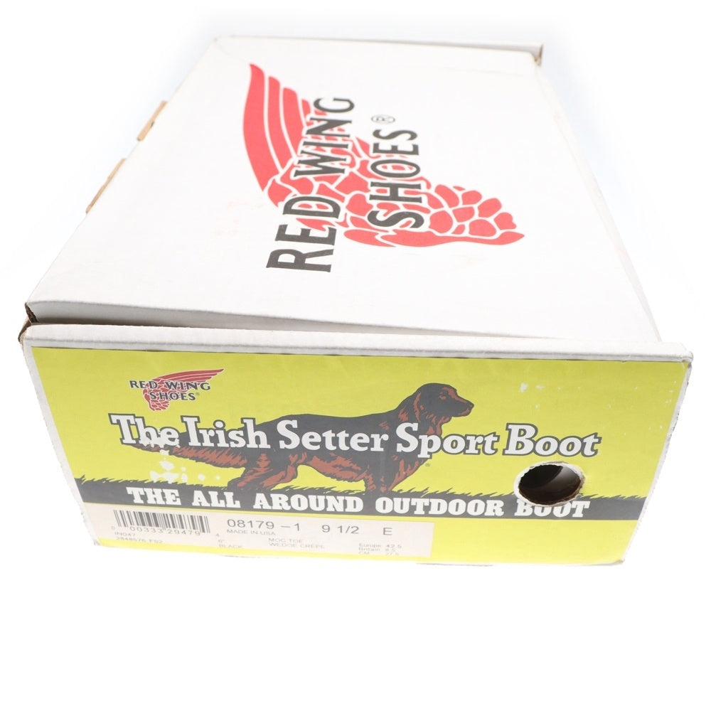 RED WING(レッド ウイング) 6-inch Classic Moc 新四角犬タグ クラシックモック レザー ハイカットブーツ ブラック US9.5/27.5cm 8179