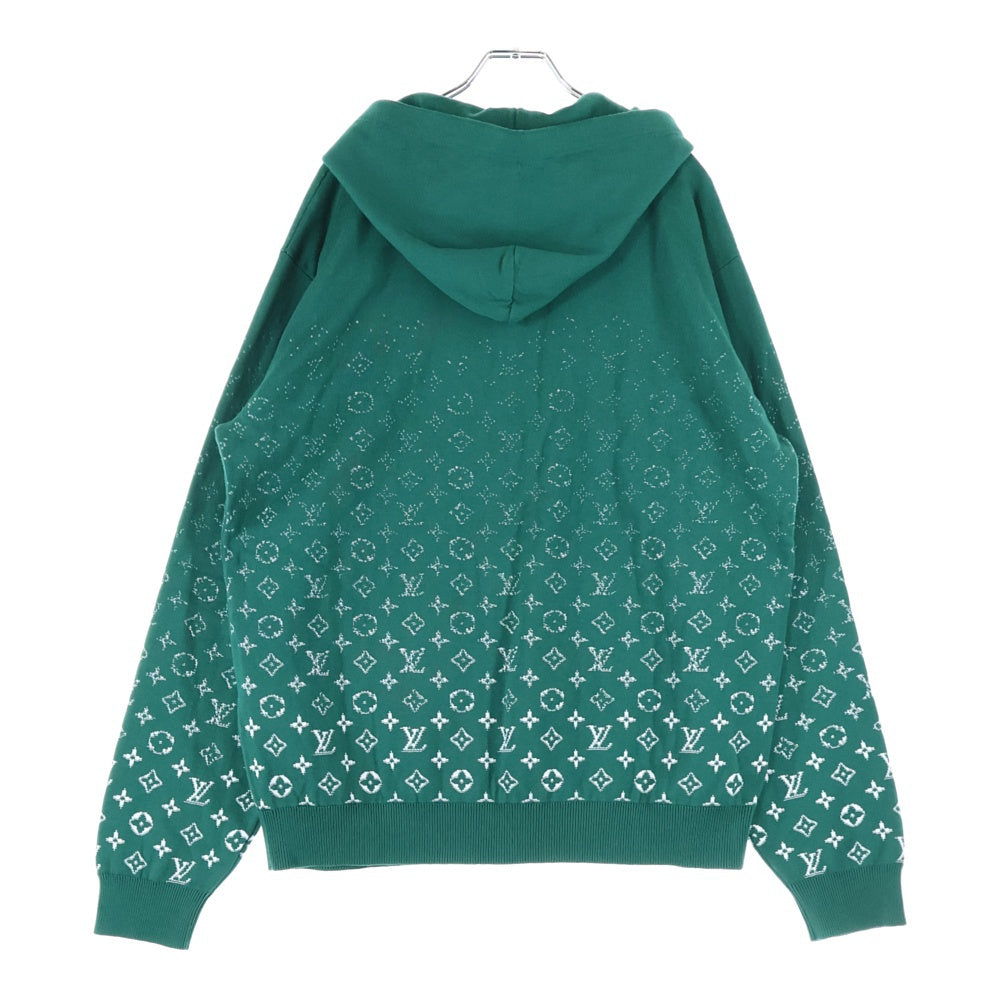 LOUIS VUITTON(ルイヴィトン) 23AW Monogram Knit Hoodie モノグラム グラディエントニットパーカー プルオーバーフーディー グリーン RM232Q USO HNN45W
