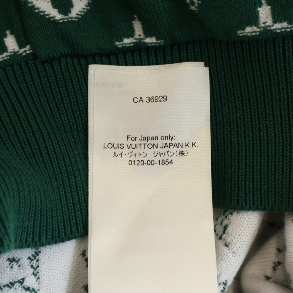 LOUIS VUITTON(ルイヴィトン) 23AW Monogram Knit Hoodie モノグラム グラディエントニットパーカー プルオーバーフーディー グリーン RM232Q USO HNN45W