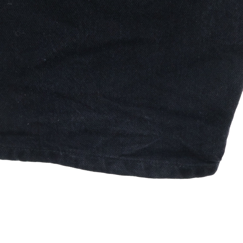 MAGIC STICK(マジックスティック) ジップフライ ワイドデニムパンツ インディゴ ブラック