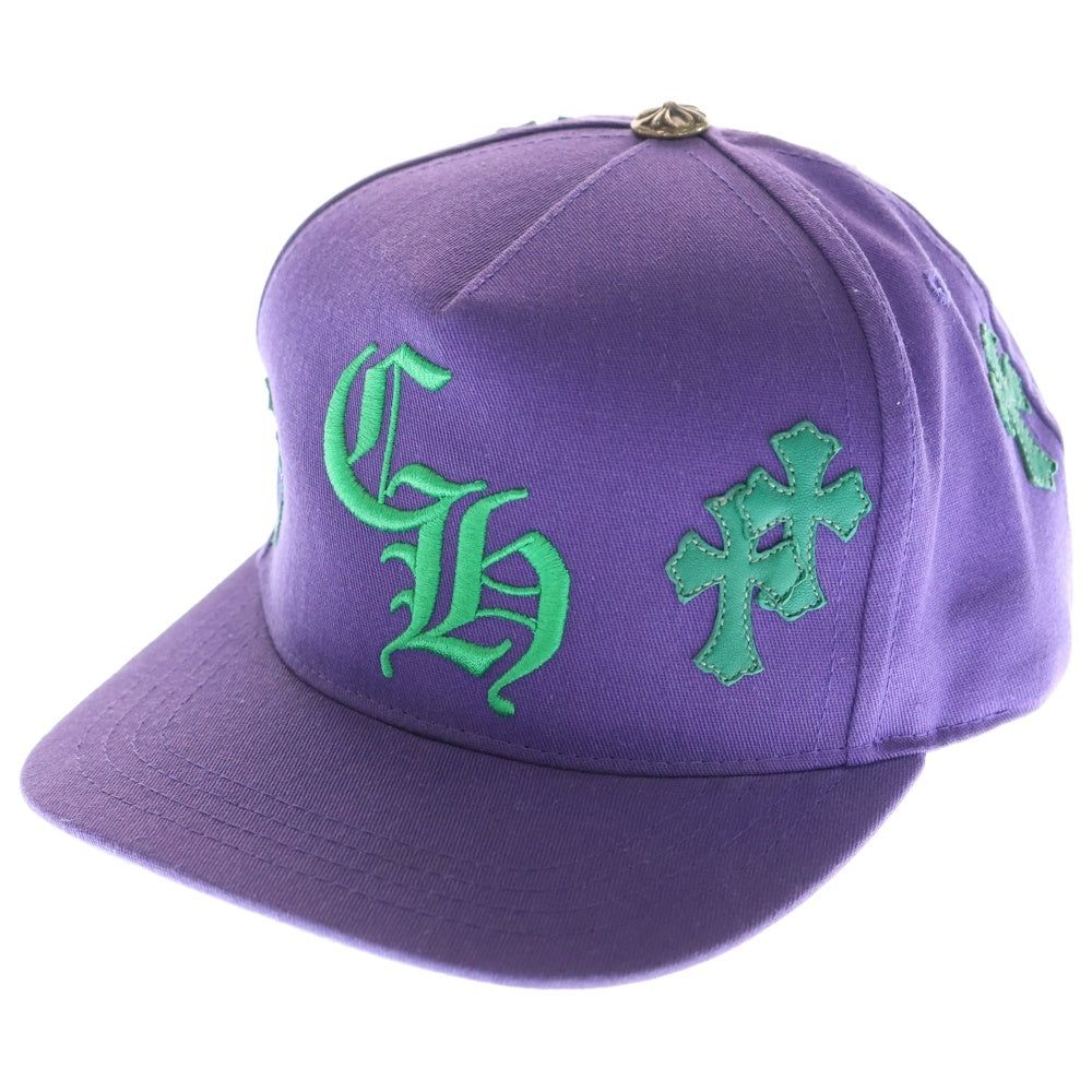 CHROME HEARTS(クロムハーツ) Trucker Cap クロスパッチ CH刺繍 トラッカーキャップ 帽子 パープル/グリーン
