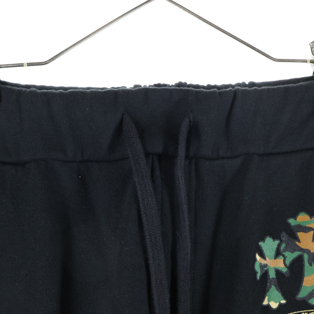 CHROME HEARTS(クロムハーツ) カモフラ柄 セメタリークロスプリント スウェットパンツ ブラック