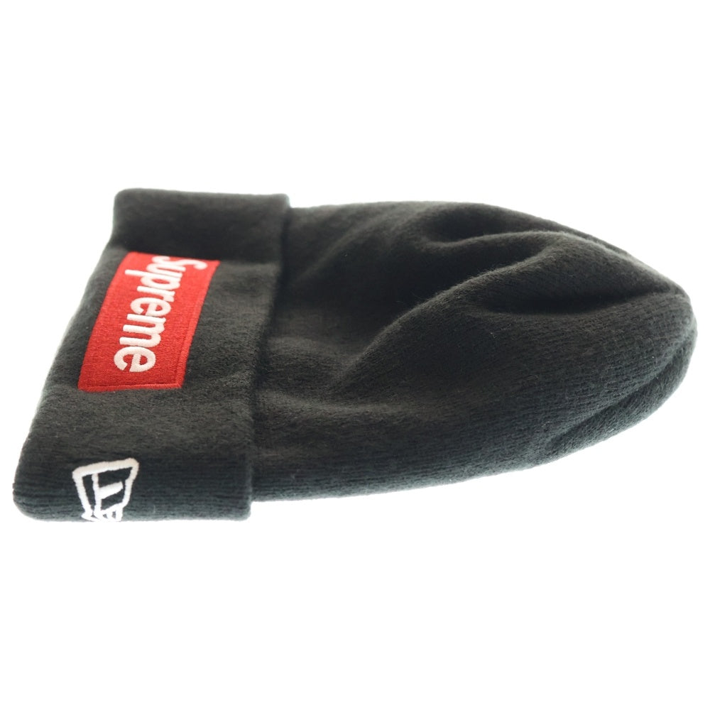 SUPREME(シュプリーム) × NEWERA Box Logo Beanie ニューエラ ボックスロゴ ビーニー ニットキャップ 帽子 ブラック