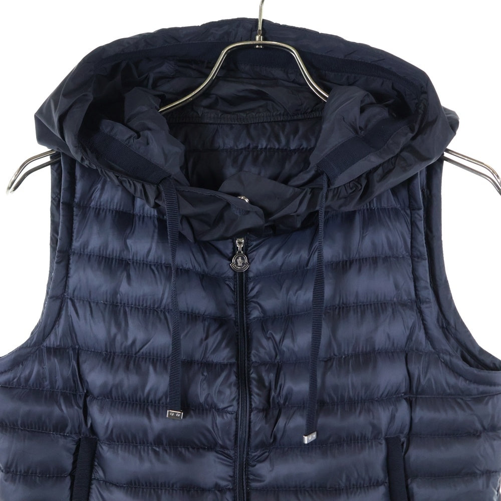 MONCLER(モンクレール) LUCILA GILET 41093483269453048 フリルデザイン フーデッド ダウンベスト ネイビー レディース