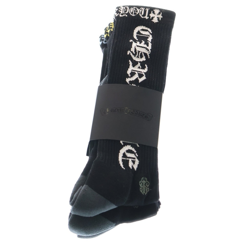 CHROME HEARTS(クロムハーツ) CH SOCKS VINE DAGGER ヴァインダガー刺繍 ソックス 靴下 3点セット ブラック