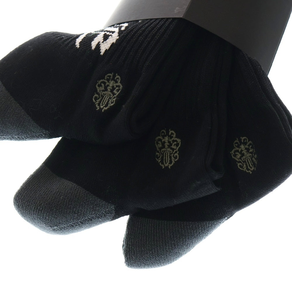 CHROME HEARTS(クロムハーツ) CH SOCKS VINE DAGGER ヴァインダガー刺繍 ソックス 靴下 3点セット ブラック