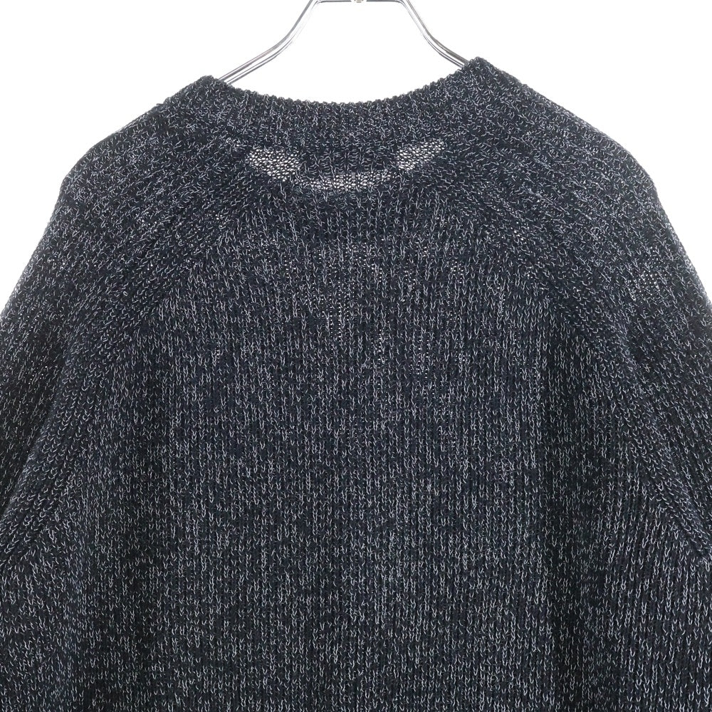 STONE ISLAND(ストーンアイランド) Reflective Relaxed Sweater レフレクティブ リラックス セーター K2S155100026-S00L3 ロゴパッチ付ニット ホワイト/ブラック