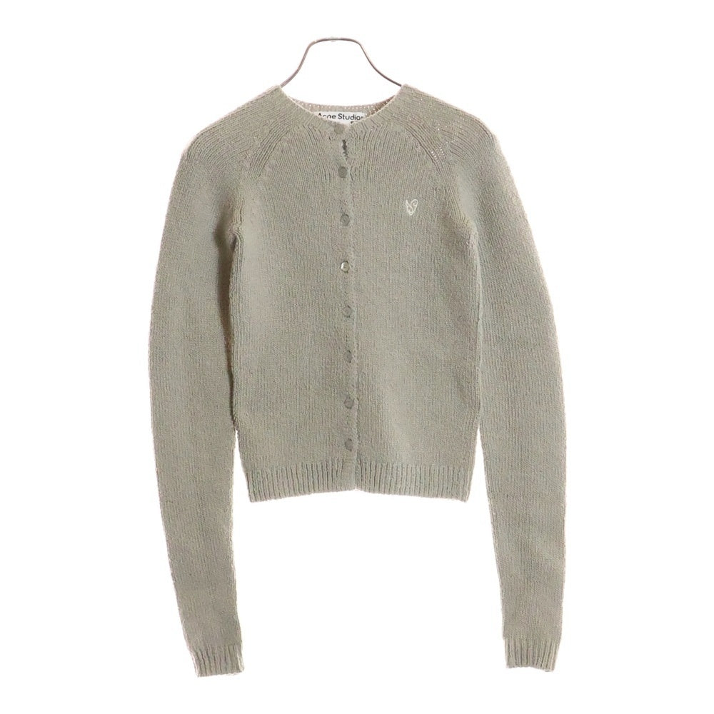 Acne Studios(アクネ ストゥディオズ) フロント刺繍入り ボタンアップ カーディガン FN-WN-KNIT000858 グレー