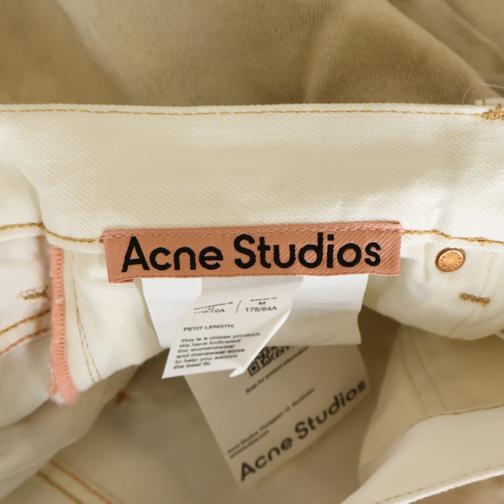 Acne Studios(アクネ ストゥディオズ) ルーズフィットジーンズ 1981 ボタンフライ ルーズフィット ワイド デニムパンツ ホワイト