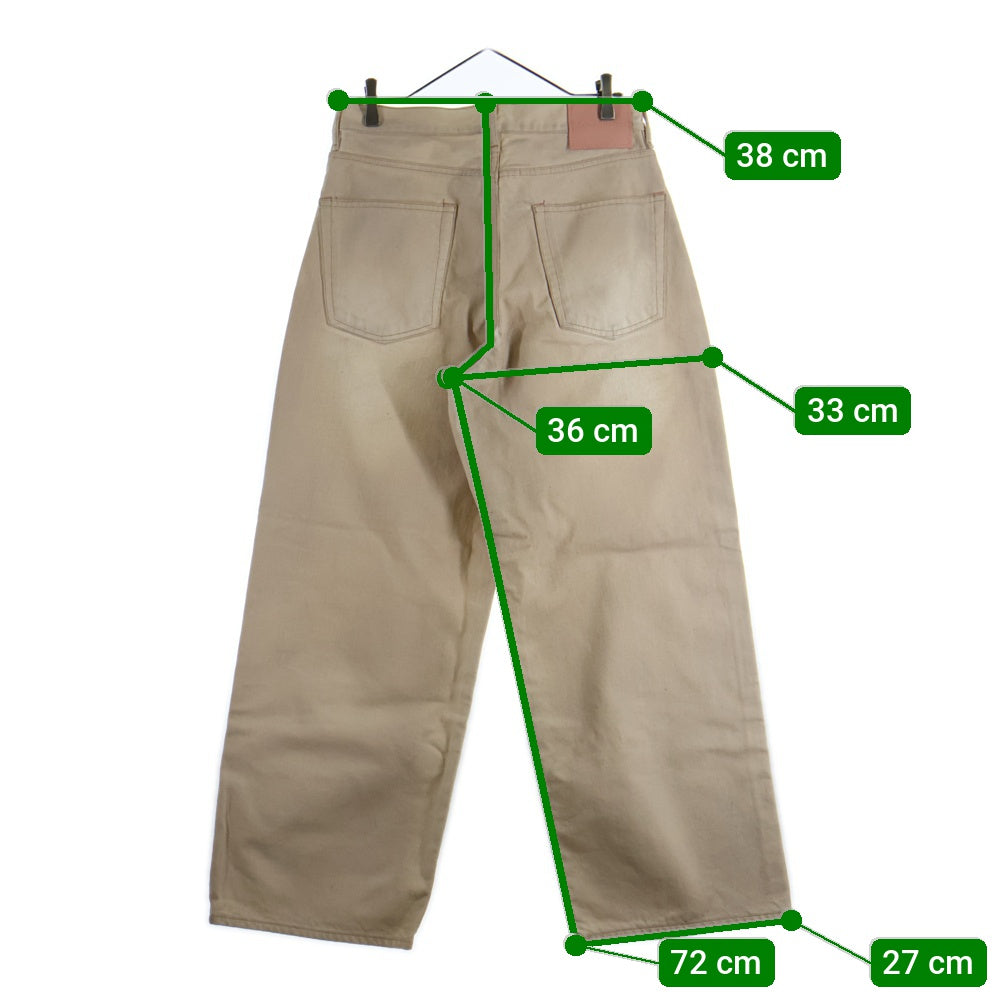 Acne Studios(アクネ ストゥディオズ) ルーズフィットジーンズ 1981 ボタンフライ ルーズフィット ワイド デニムパンツ ホワイト